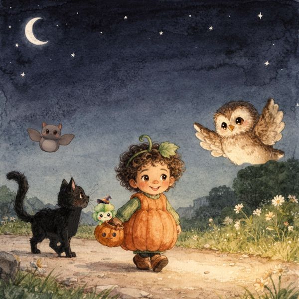 Sample page from My Not-So-Spooky Halloween – Personalized Edition